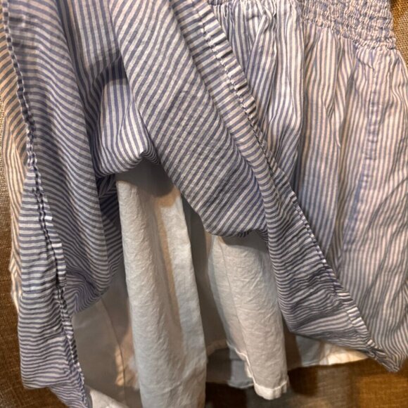 J. Crew Cotton Blue and White striped mini sundress-Size XL - Picture 5 of 10